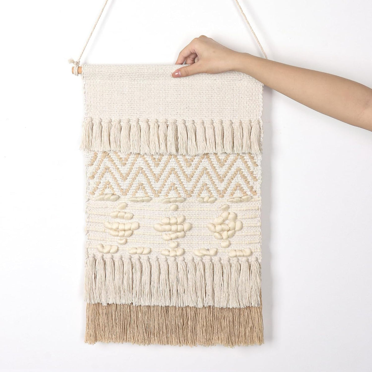 Dremisland Macrame Wall Hanging Macrame Wall Decor Bohemian Beige Tapestry