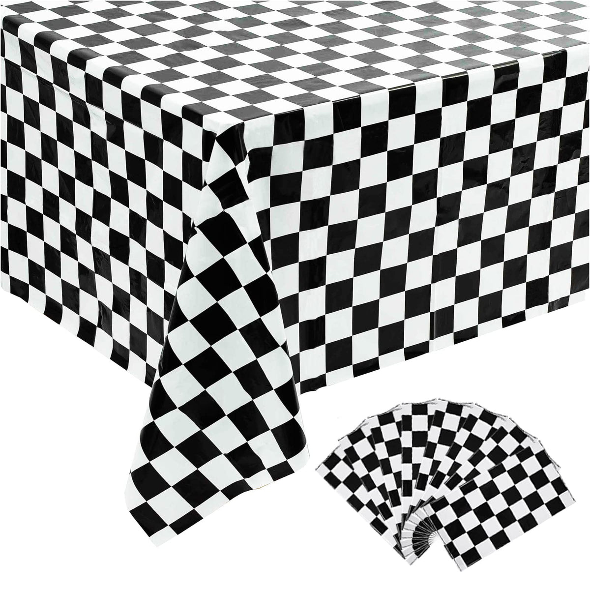 Kesfey 3 Packs Pink Gingham Tablecloth Pink and White Checkered Tablecloths 54 x 108 Inches Disposable Plastic Gingham Tablecovers Waterproof Rectangle Picnic Table Covers for Birthday Party Supplies