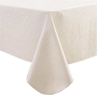Pioggia Vinyl Tablecloth with Flannel Backed Rectangle Waterproof Oil-Proof PVC Table Cloth Wipeable Spill-Proof Plastic Table Cover for Indoor and Outdoor