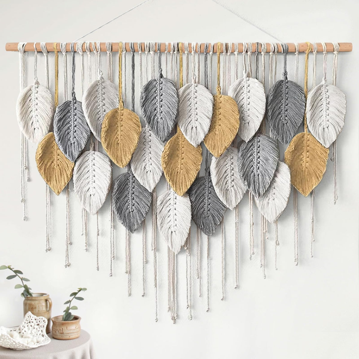 Large Macrame Wall Hanging Boho Woven Tapestry Chic Home Decor Wall Art