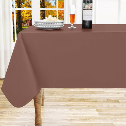 homing Rectangle Black Vinyl Waterproof Tablecloth with Flannel Backed