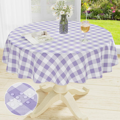 misaya Rectangular Waterproof Vinyl Table Cloth, Flannel Backed Tablecloth