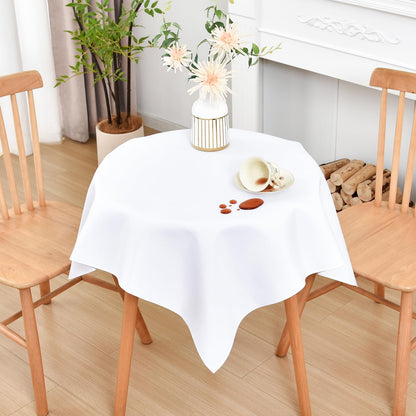 Wolkemer Oval Tablecloth 60 x 102 Inches Faux Linen Water Resistant