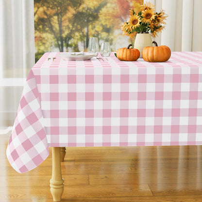 misaya Rectangular Waterproof Vinyl Table Cloth, Flannel Backed Tablecloth