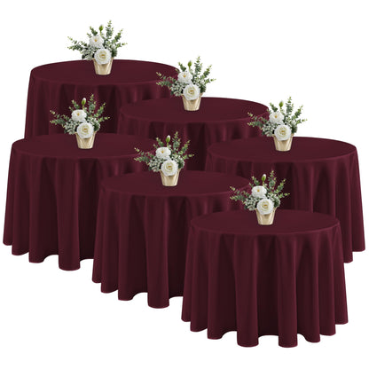 Fitable 6 Pack Ivory Tablecloths 70x120 Inch for 6-8 Ft Rectangle Tables
