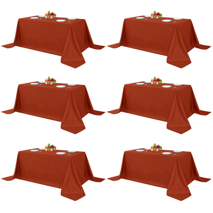 Fitable 6 Pack Ivory Tablecloths 70x120 Inch for 6-8 Ft Rectangle Tables