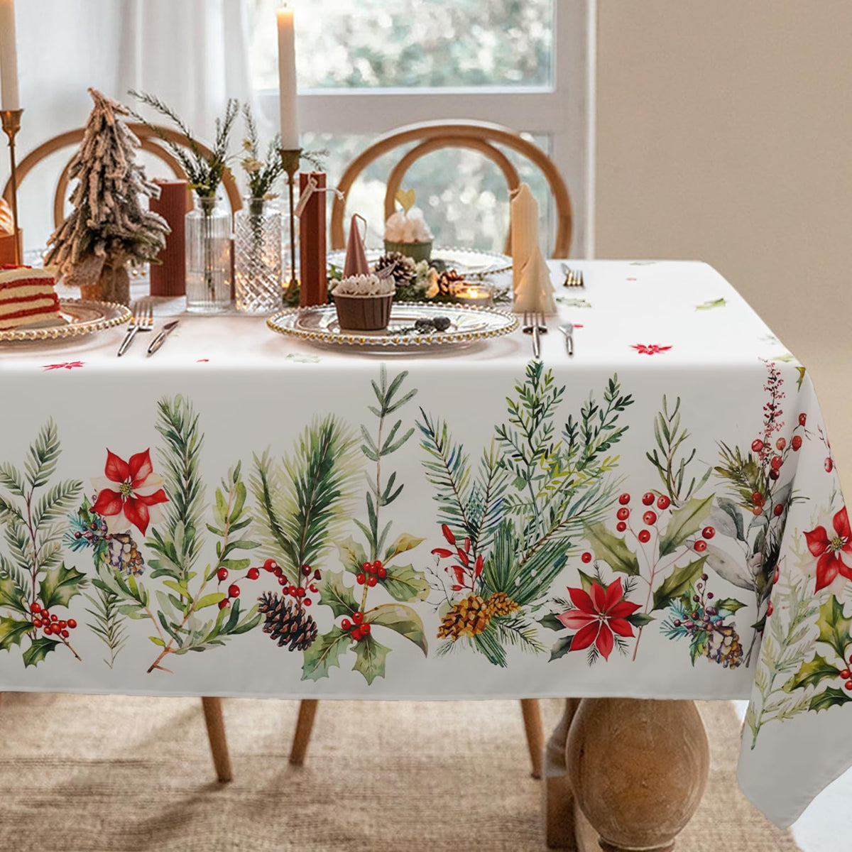 Bnejvif Halloween Tablecloth 60×84 Inch Rectangular,Spiderweb Pumpkin Washable Table Cover for Party Picnic Dinner Decor