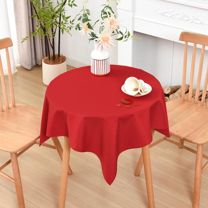 Wolkemer Oval Tablecloth 60 x 102 Inches Faux Linen Water Resistant