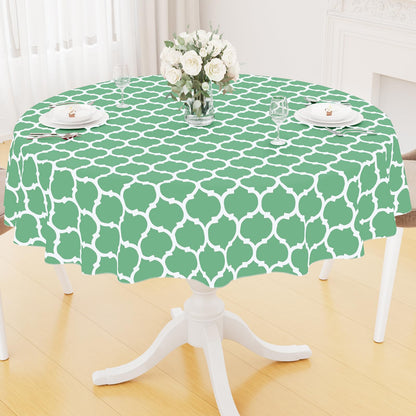 Smiry Rectangle Table Cloth, Flannel Backed Vinyl Tablecloth, 60"x84"