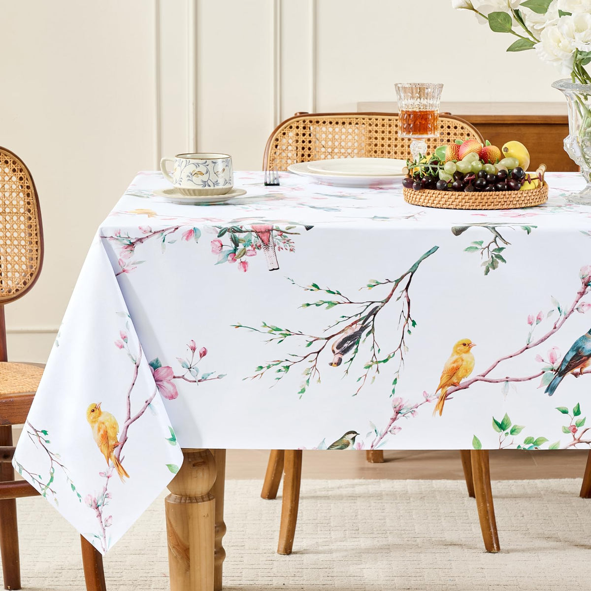 Romanstile Rectangle Vinyl Tablecloth, 100% Waterproof Oil-Proof Checkered Plastic Table Cloth, Heavy Duty Wipeable Table Covers for Dining, Camping, Picnic, Outdoor - 54 x 78 Inch, Grey