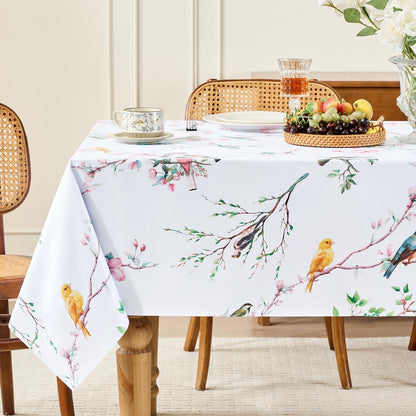 Romanstile Rectangle Vinyl Tablecloth, 100% Waterproof Oil-Proof Checkered Plastic Table Cloth, Heavy Duty Wipeable Table Covers for Dining, Camping, Picnic, Outdoor - 54 x 78 Inch, Grey
