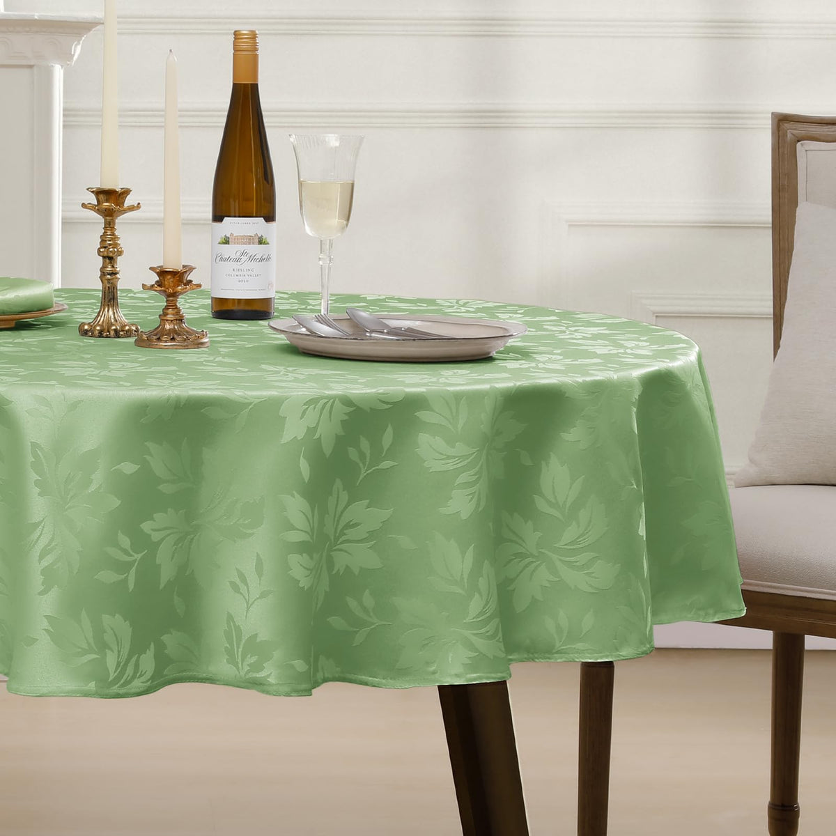 Romanstile Fall Jacquard Rectangle Tablecloth, Thanksgiving Dining Decor