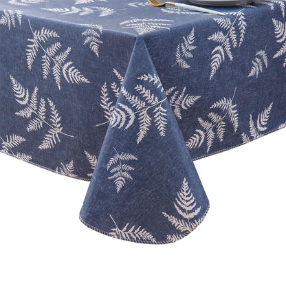 Pioggia Vinyl Tablecloth with Flannel Backed Rectangle Waterproof Oil-Proof PVC Table Cloth Wipeable Spill-Proof Plastic Table Cover for Indoor and Outdoor