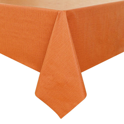 Romanstile Waterproof Vinyl Tablecloth Rectangle, 60 x 84 Inch, Orange