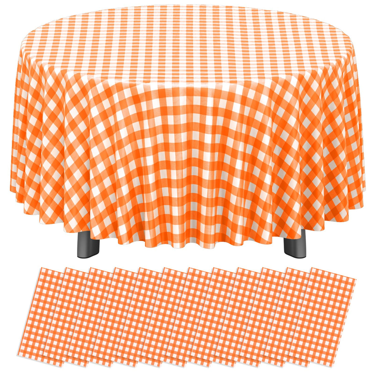 6 Pcs Sage Green Gingham Tablecloths, Checkered Table Covers 54 x 108 Inch