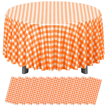 6 Pcs Sage Green Gingham Tablecloths, Checkered Table Covers 54 x 108 Inch