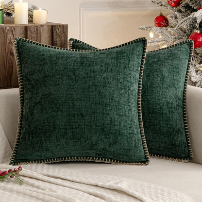 MIULEE Decorative Couch Throw Pillow Covers 18x18 Inch Sage Green 2 Pack