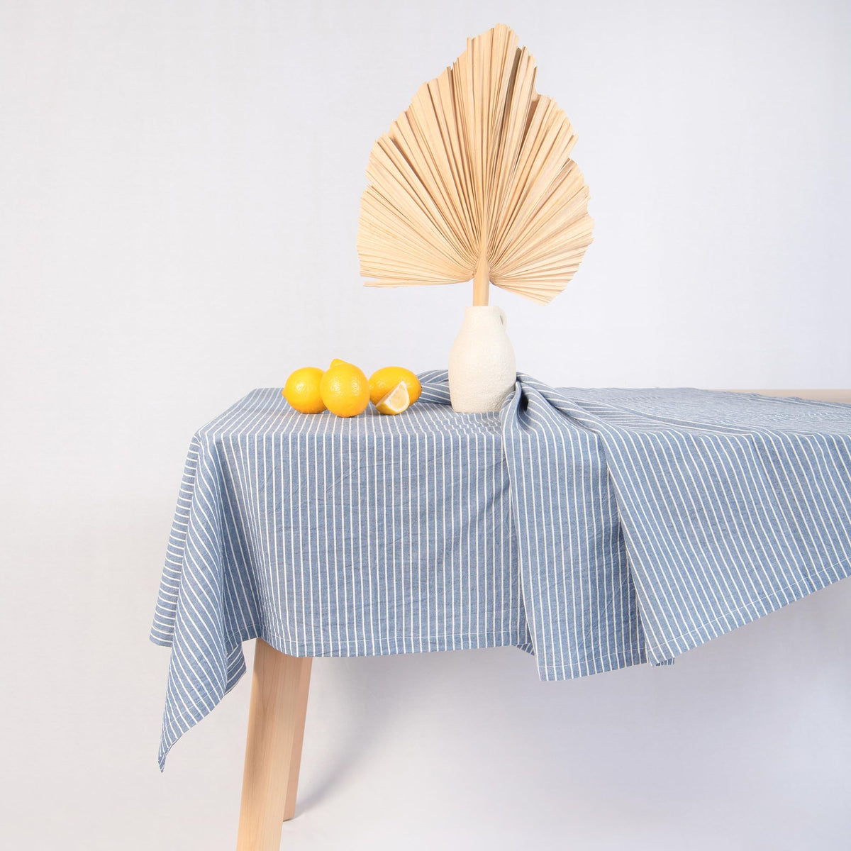 MONDAY MOOSE Gingham Checkered Farmhouse Rustic Picnic Style Decoration Rectangle Natural Stonewashed Cotton Tablecloth for Kitchen, Dining Room, Restaurant (60x102 inch, Beige)