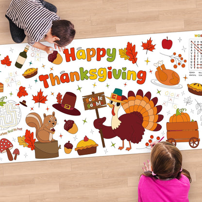 3 Pack Thanksgiving Disposable Tablecloths,54 x 108 Inch Thanksgiving Decorations,Give Thanks Table Cloth for Rectangular,Pumpkin Maple Tablecloths for Home,Party,Outdoor Picnic,Fall Theme,Baby Shower