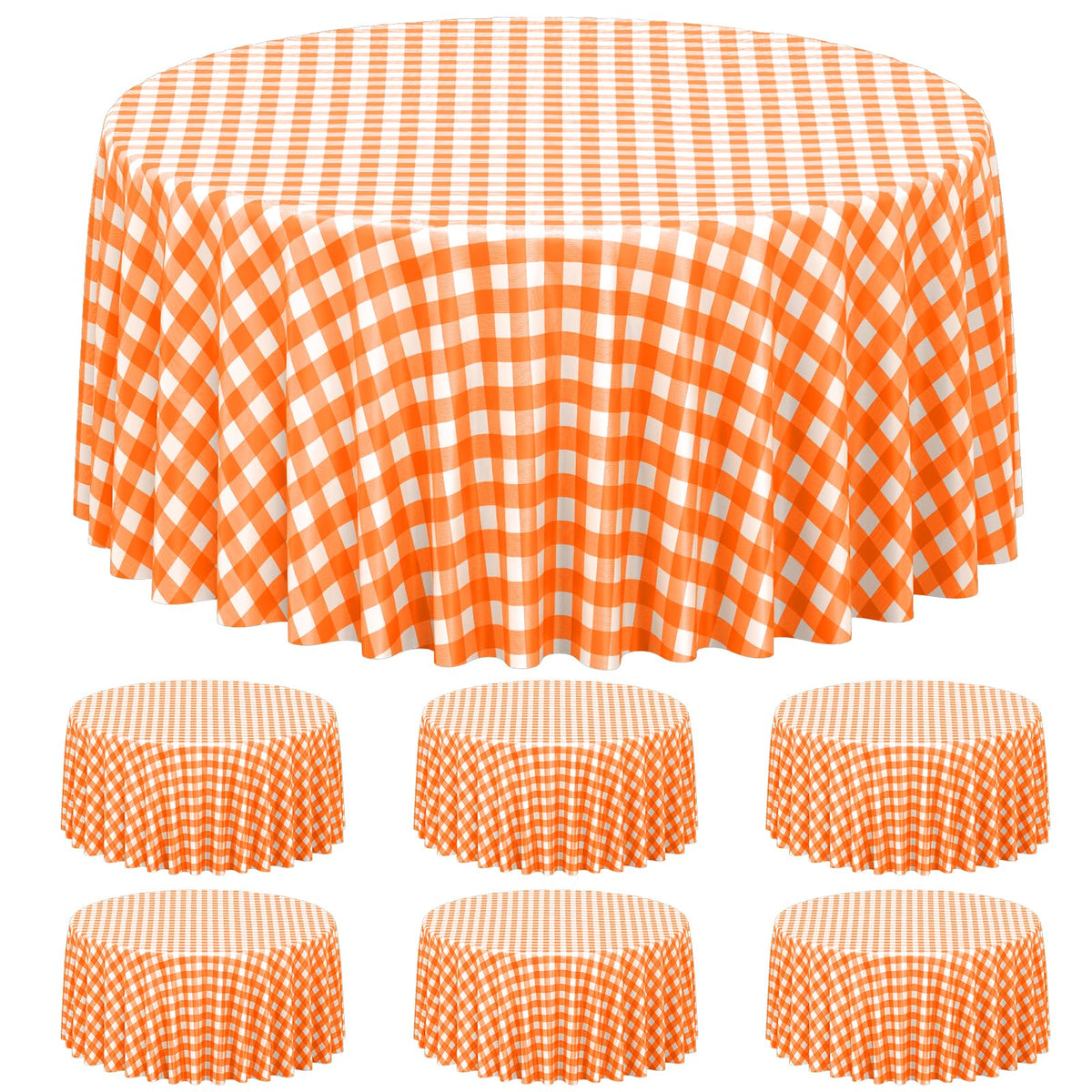 6 Pcs Sage Green Gingham Tablecloths, Checkered Table Covers 54 x 108 Inch