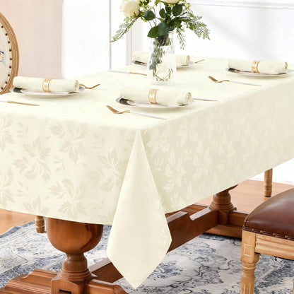 Romanstile Fall Jacquard Rectangle Tablecloth, Thanksgiving Dining Decor