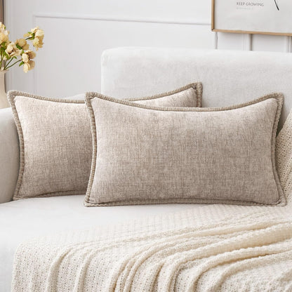 MIULEE Decorative Couch Throw Pillow Covers 18x18 Inch Sage Green 2 Pack