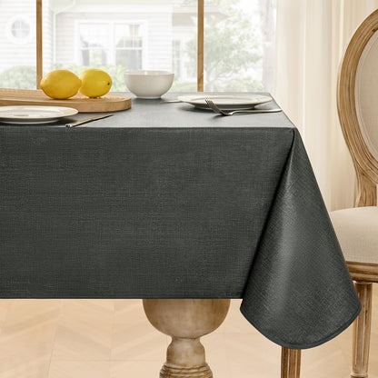 Softalker Outdoor Vinyl Edge Tablecloth Rectangle, 54 x 78 Inch, Sage