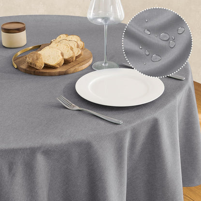 Veblandy Rectangle Tablecloth Waterproof Linen Textured Table Cloth Stain and Wrinkle Resistant Washable, Decorative Fabric Table Cover for Dining, Party and Camping (Sage Green, 52 * 70)