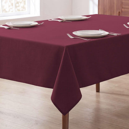 H.VERSAILTEX Linen Textured Table Cloths 60 x 120 Inch Premium Solid Tablecloth Spill-Proof Waterproof Table Cover for Dining Buffet Feature Extra Soft and Thick Fabric Wrinkle Free, Taupe