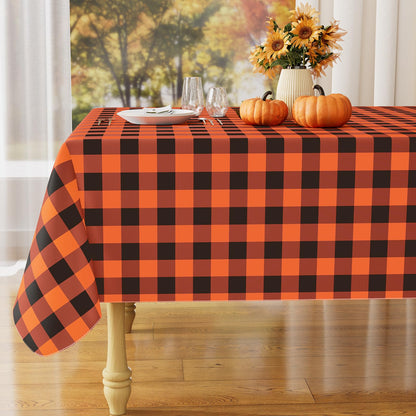 misaya Rectangular Waterproof Vinyl Table Cloth, Flannel Backed Tablecloth