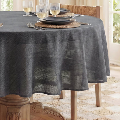 NOVILYS Rust Fall Rectangle Tablecloth with Linen Textured, 60 x 84 Inch