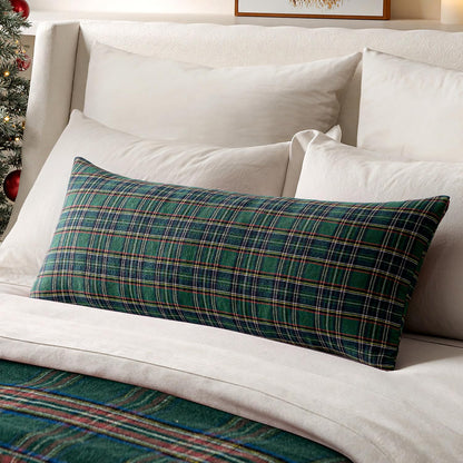 MIULEE Fall Plaid Pillow Covers Scottish Tartan 18x18 Terracotta Brown
