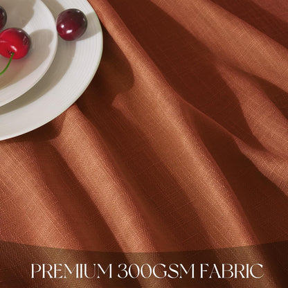 NOVILYS Rust Fall Rectangle Tablecloth with Linen Textured, 60 x 84 Inch