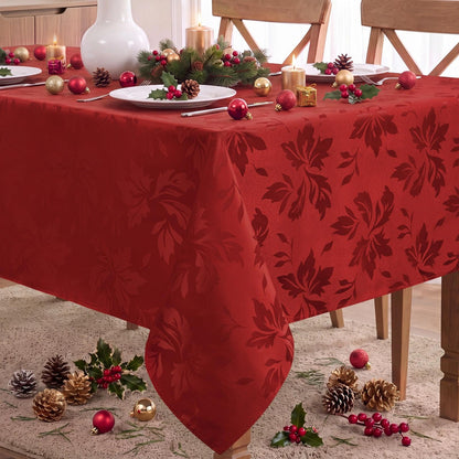 Romanstile Fall Jacquard Rectangle Tablecloth, Thanksgiving Dining Decor