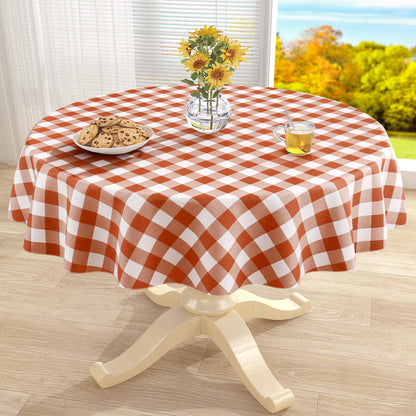 misaya Rectangular Waterproof Vinyl Table Cloth, Flannel Backed Tablecloth