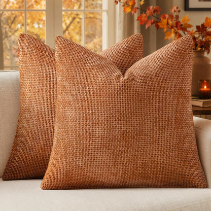 MIULEE Decorative Couch Throw Pillow Covers 18x18 Inch Neutral Beige 2 Pack