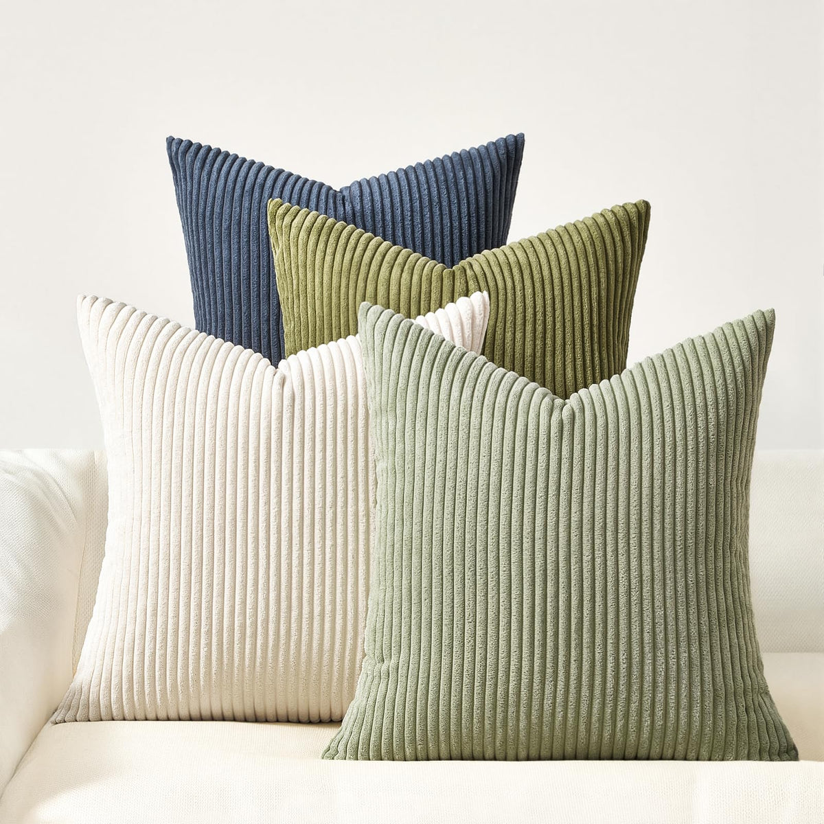 Topfinel Decorative Throw Pillow Covers Cushion Cases, Set of 4 Soft Velvet Modern Double-Sided Designs, Mix and Match for Boho Farmhouse Fall Home Decor (18x18 inch, Orange/Teal)