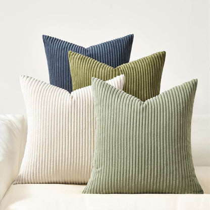 Topfinel Decorative Throw Pillow Covers Cushion Cases, Set of 4 Soft Velvet Modern Double-Sided Designs, Mix and Match for Boho Farmhouse Fall Home Decor (18x18 inch, Orange/Teal)