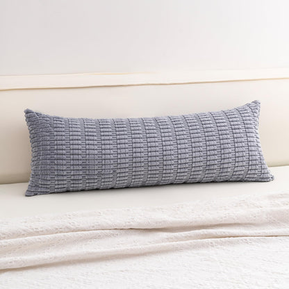 Pack of 2 Corduroy Decorative Throw Pillow Covers 18x18 Inch, Cream White