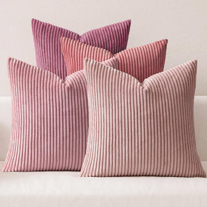 MIULEE Soft Corduroy Decorative Throw Pillow Covers Forest Green 18x18