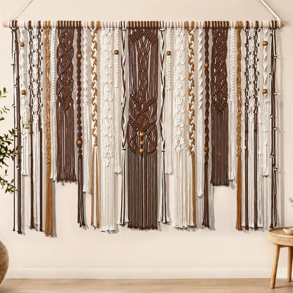 MEIVINES Macrame Wall Hanging Large Boho Tapestry Macrame Wall Art Decor