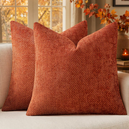 MIULEE Decorative Couch Throw Pillow Covers 18x18 Inch Neutral Beige 2 Pack