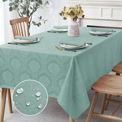 Romanstile Fall Jacquard Rectangle Tablecloth, Thanksgiving Dining Decor