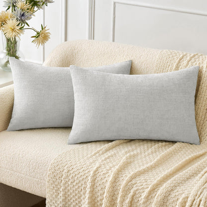 MIULEE Soft Chenille Fall Throw Pillow Covers Burnt Orange 18x18 Pack of 2
