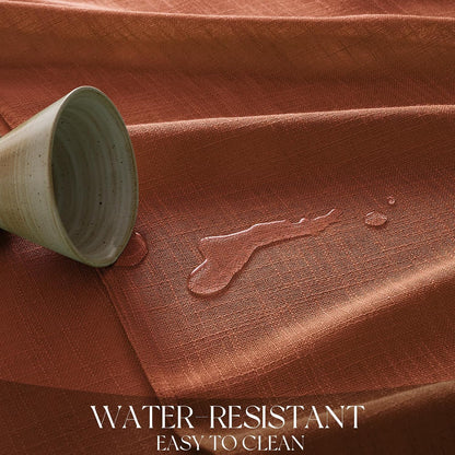 NOVILYS Rust Fall Rectangle Tablecloth with Linen Textured, 60 x 84 Inch