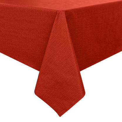 Romanstile Waterproof Vinyl Tablecloth Rectangle, 60 x 84 Inch, Orange