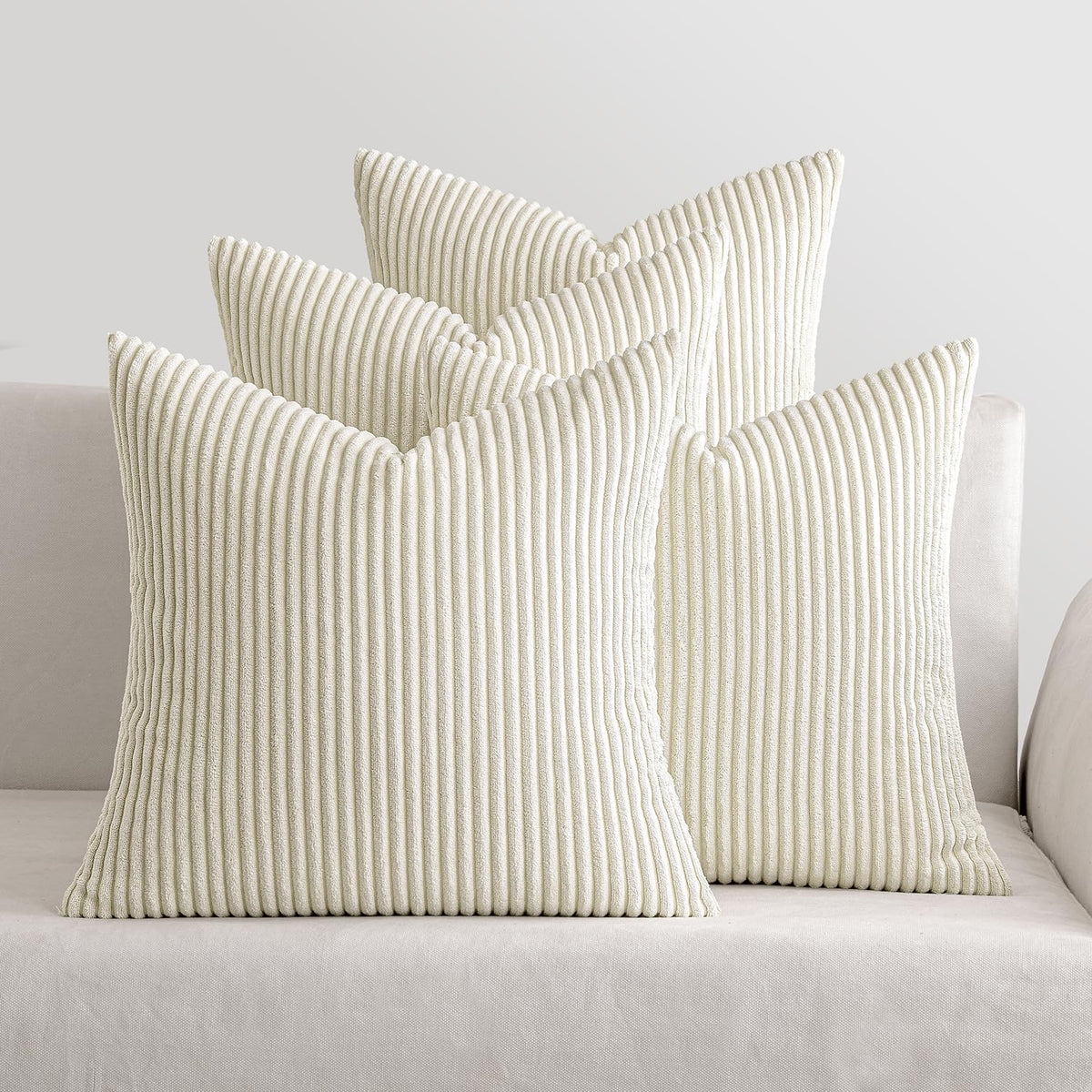 MIULEE Soft Corduroy Decorative Throw Pillow Covers Forest Green 18x18