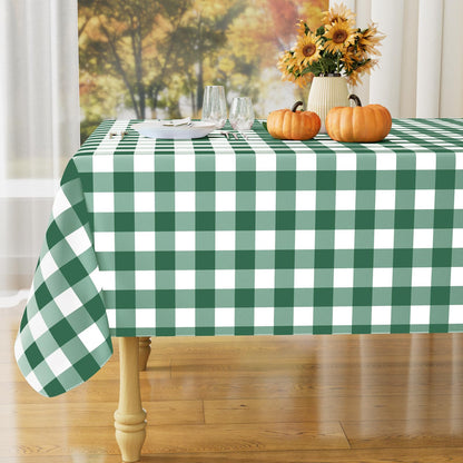 misaya Rectangular Waterproof Vinyl Table Cloth, Flannel Backed Tablecloth