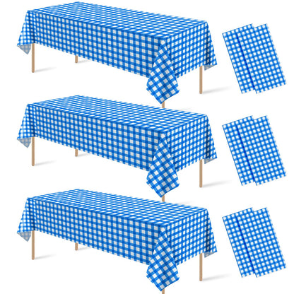 3 Pcs Sage Green Gingham Tablecloths, Checkered Table Covers 54 x 108 Inch