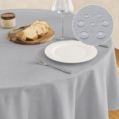 Veblandy Rectangle Tablecloth Waterproof Linen Textured Table Cloth Stain and Wrinkle Resistant Washable, Decorative Fabric Table Cover for Dining, Party and Camping (Sage Green, 52 * 70)